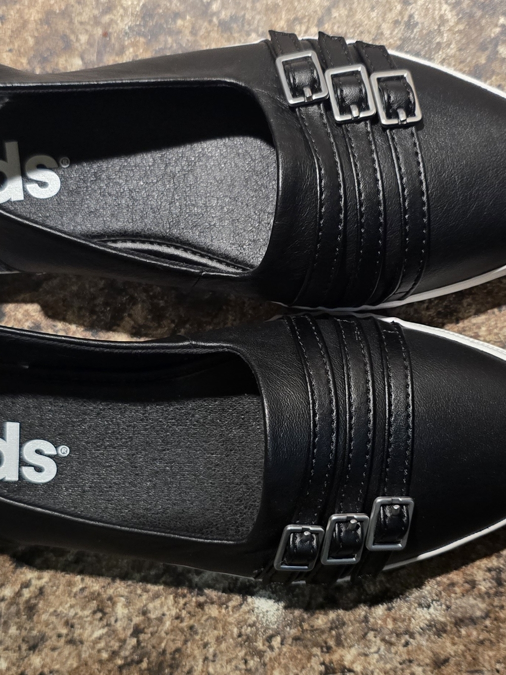 Keds Women's Black Slip-On Buckle Sneakers Size 8